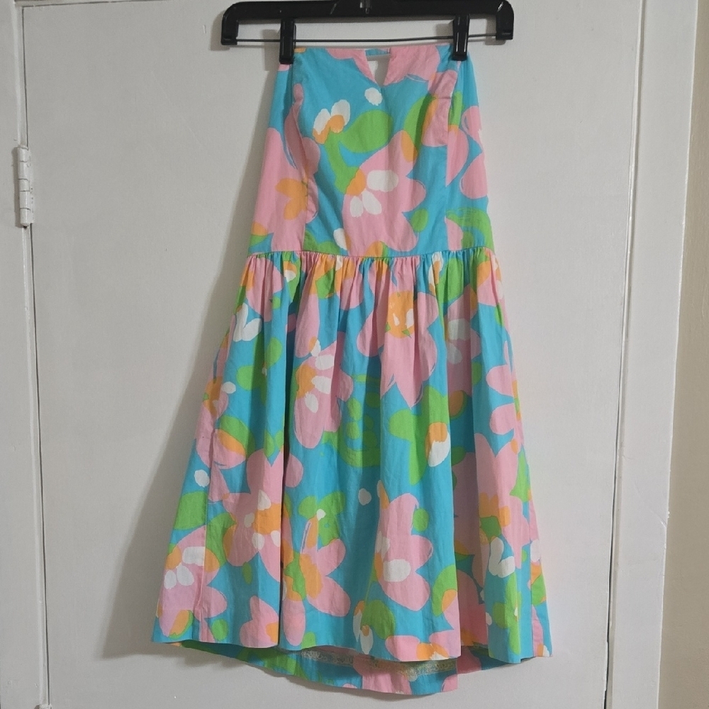 Lilly Pulitzer Floral Strapless Sun Dress Size 4